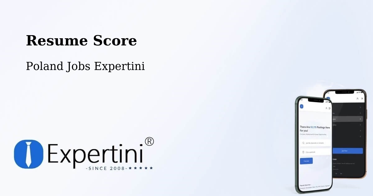 Resume Score & Job Description Match Tool – Morąg - Poland Jobs Expertini