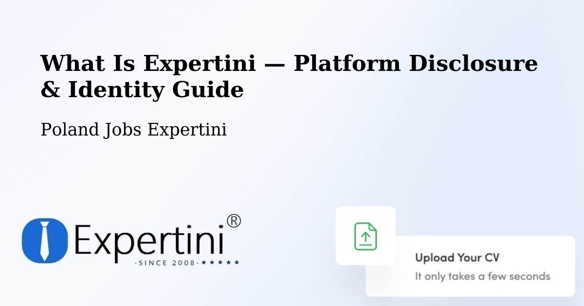 What Is Expertini — Platform Disclosure & Identity Guide – Morąg